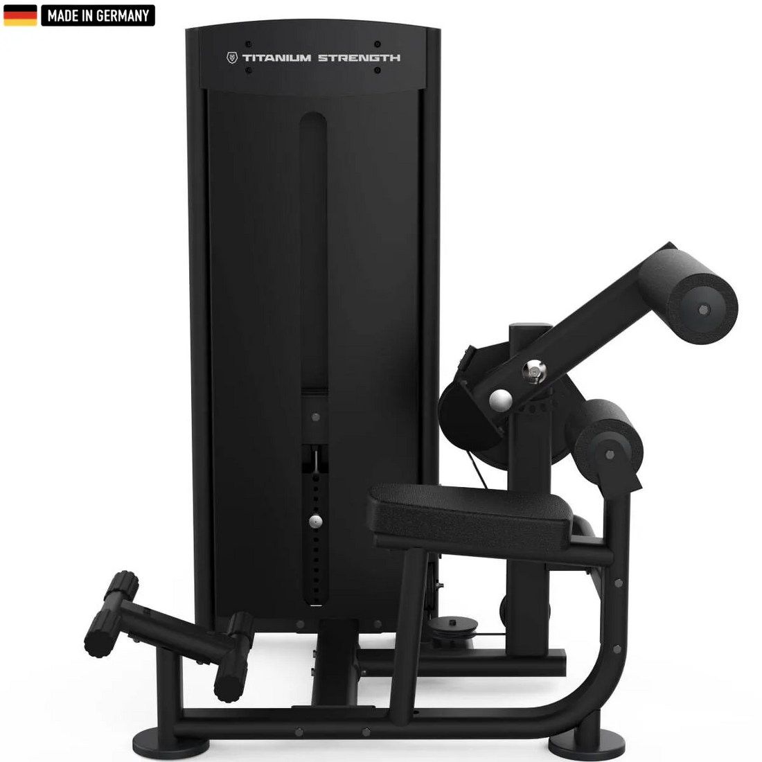 Elite Series Titanium Strength Black Series Back Extension Machine in a modern gym setting