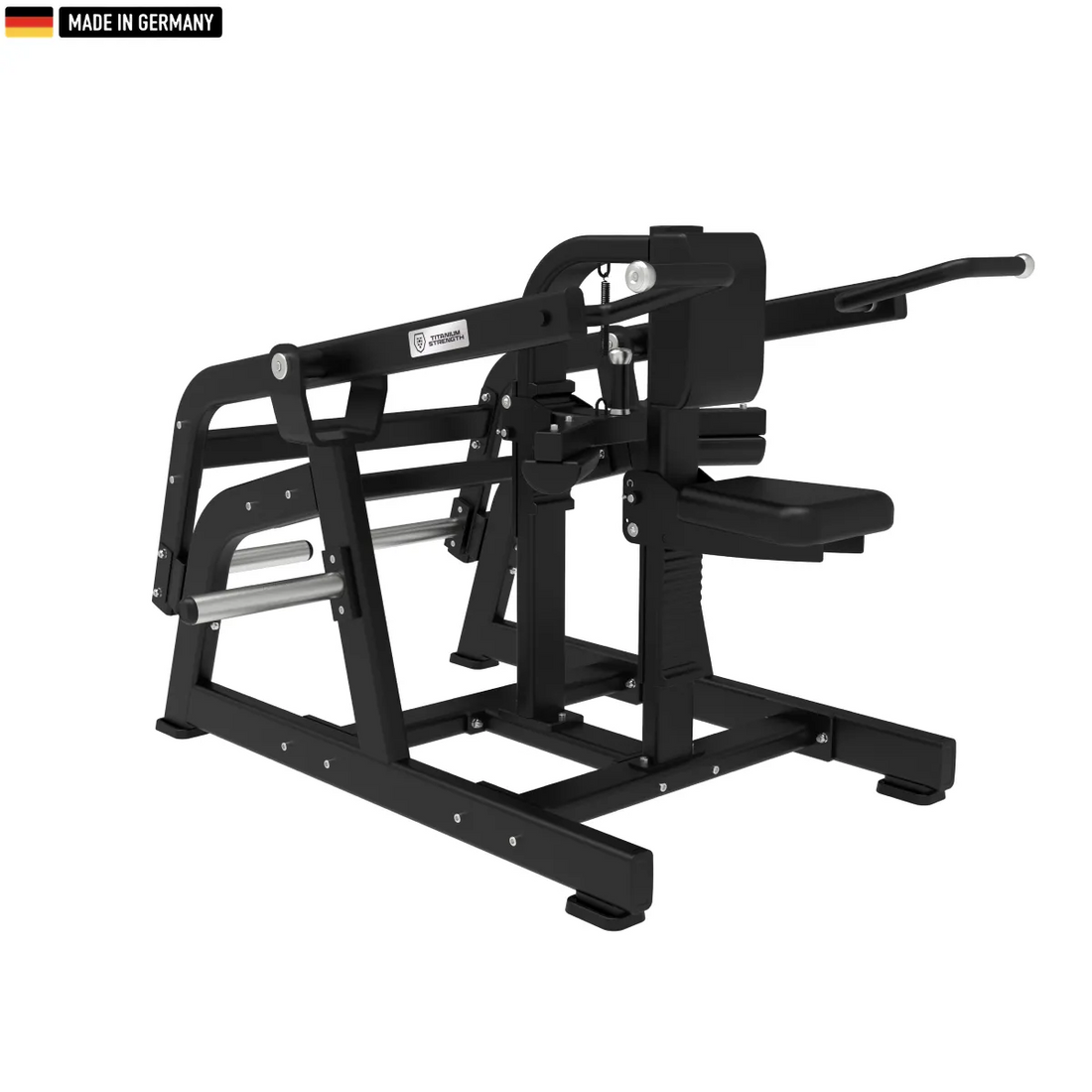 "Titanium Strength Elite Series Seated Dip Machine for triceps and upper body training."

