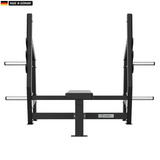 "Heavy-duty Olympic Flat Bench for strength training and weightlifting."


