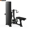 Elite Series Titanium Strength Black Series Seated Row Machine in a modern gym setting