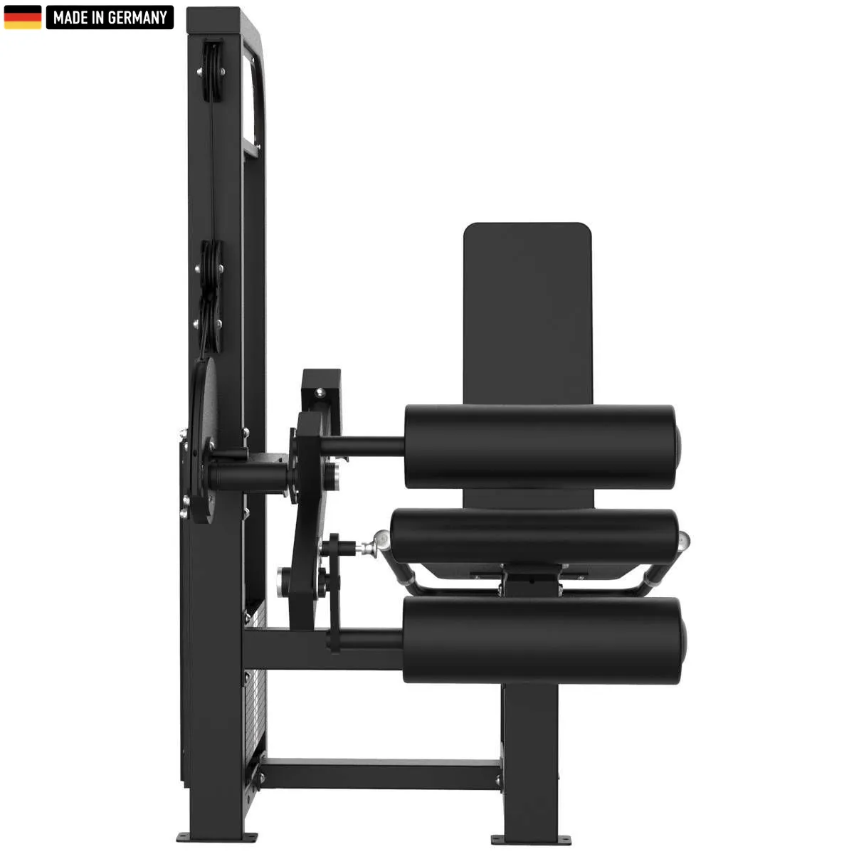 "Titanium Strength Selectorized Seated Leg Curl Machine for hamstring workouts."

