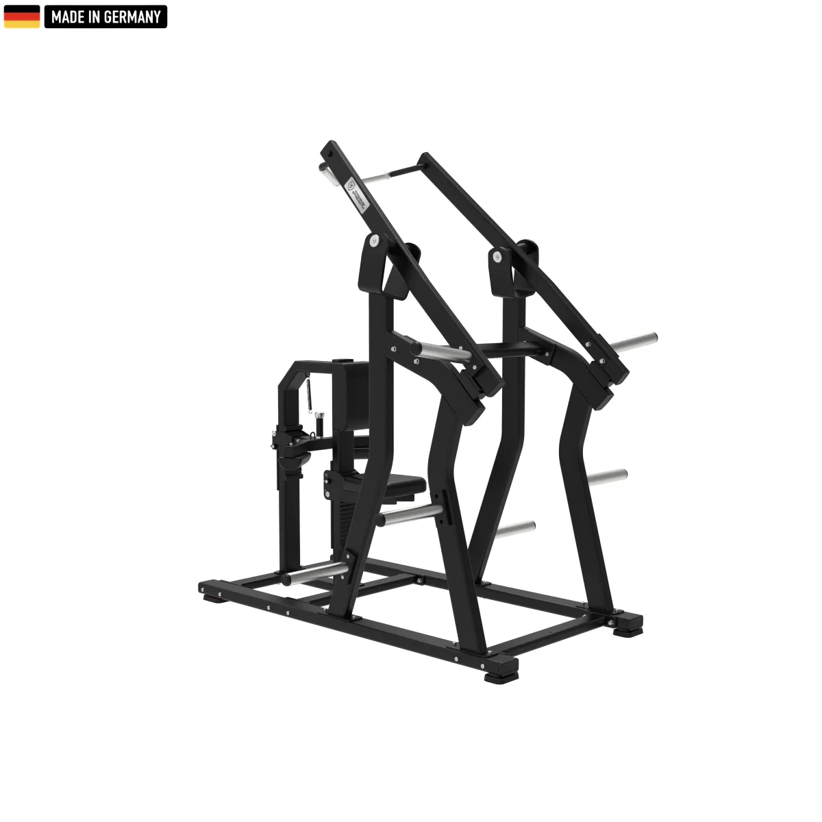 Elite Series Isolateral Lat Pulldown machine by Titanium Strength in a modern gym environment