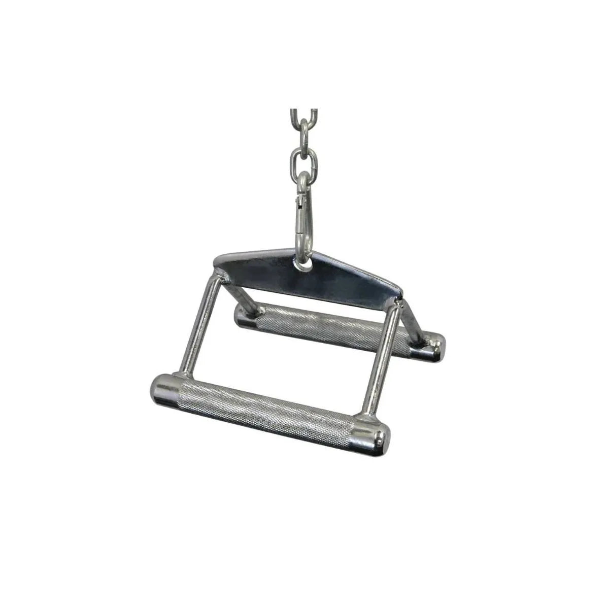 Force USA Close Grip Triangle – robust cable pull handle with contoured chrome handles for effective strength training.
