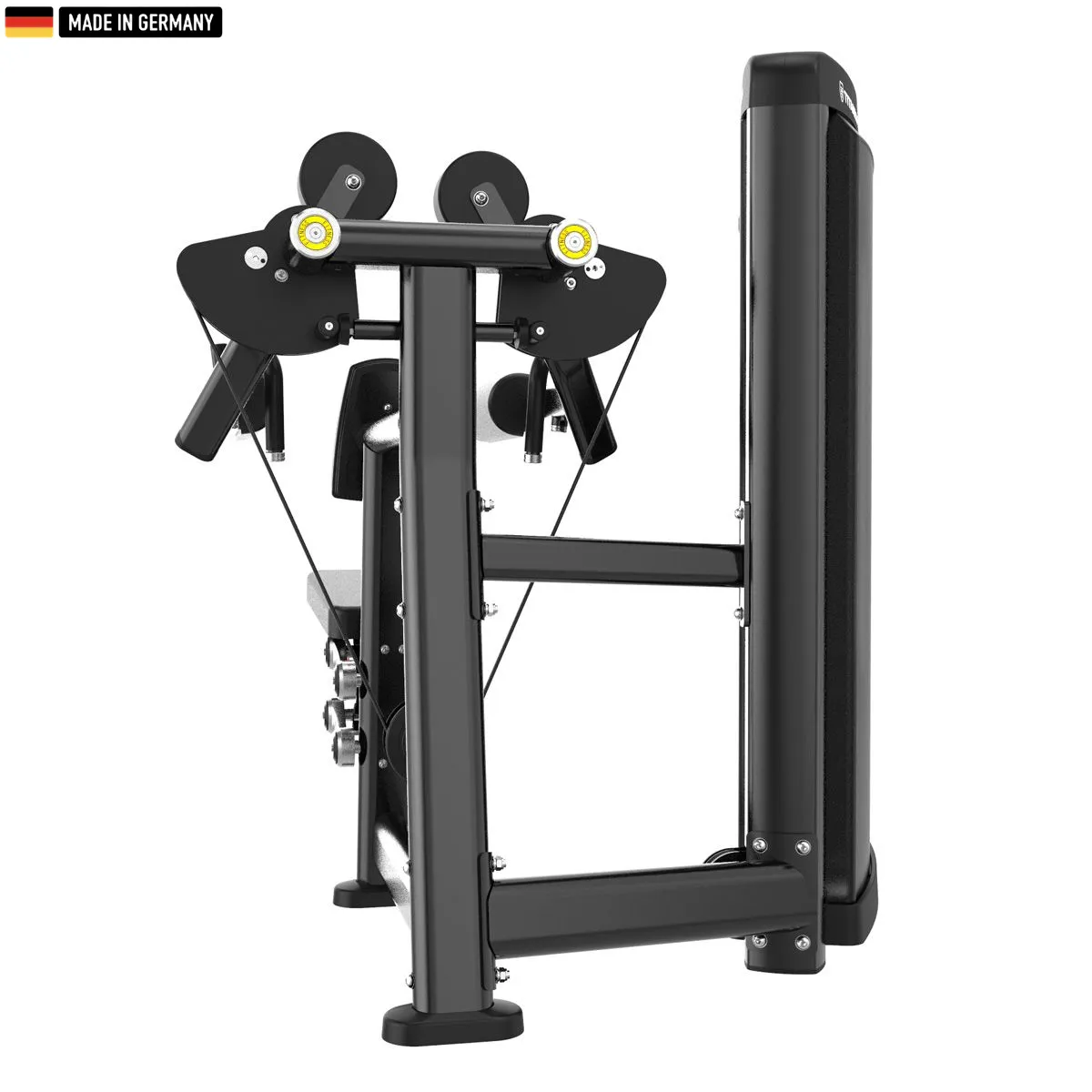 "Genesis Series Selectorized Lateral Raise Machine for targeted shoulder muscle training."
