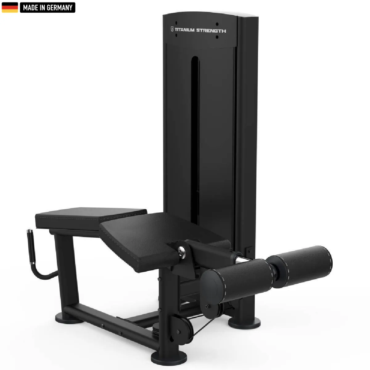 "Titanium Strength Selectorized Lying Leg Curl Machine – premium hamstring workout equipment."

