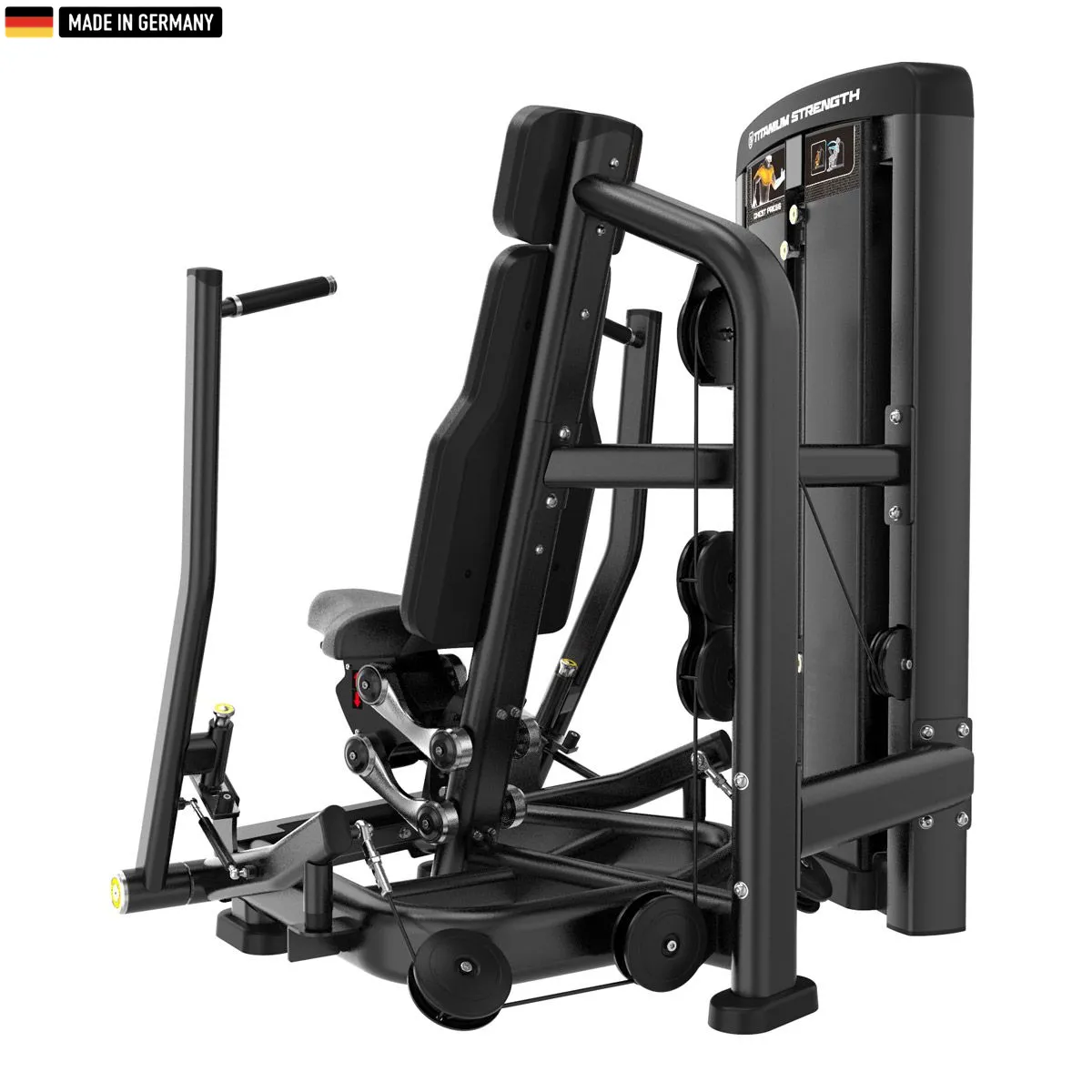 Titanium Strength Genesis Series Vertical Chest Press Machine with ergonomic design