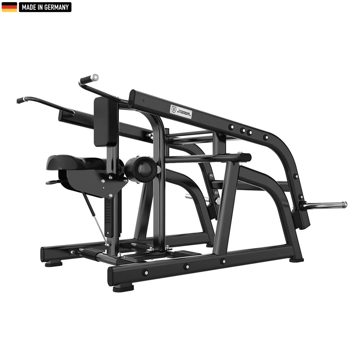 "Titanium Strength Seated Dip Machine for powerful triceps and chest workouts."

