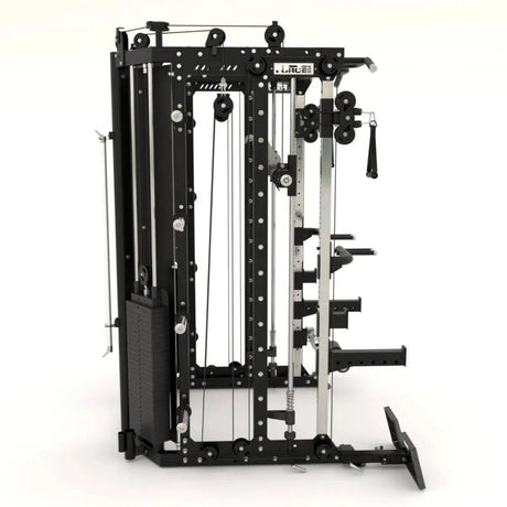 Force USA G15® All-In-One Trainer featuring Smith Machine, power rack, and dual adjustable pulleys.

