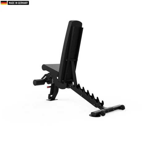 "Titanium Strength Black Series Adjustable Bench for professional strength training."

