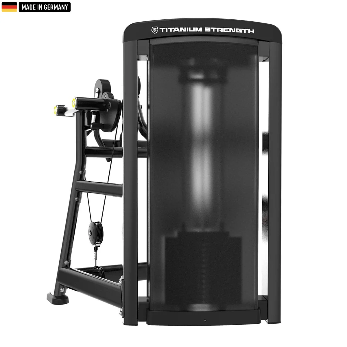 "Genesis Series Selectorized Lateral Raise Machine for targeted shoulder muscle training."
