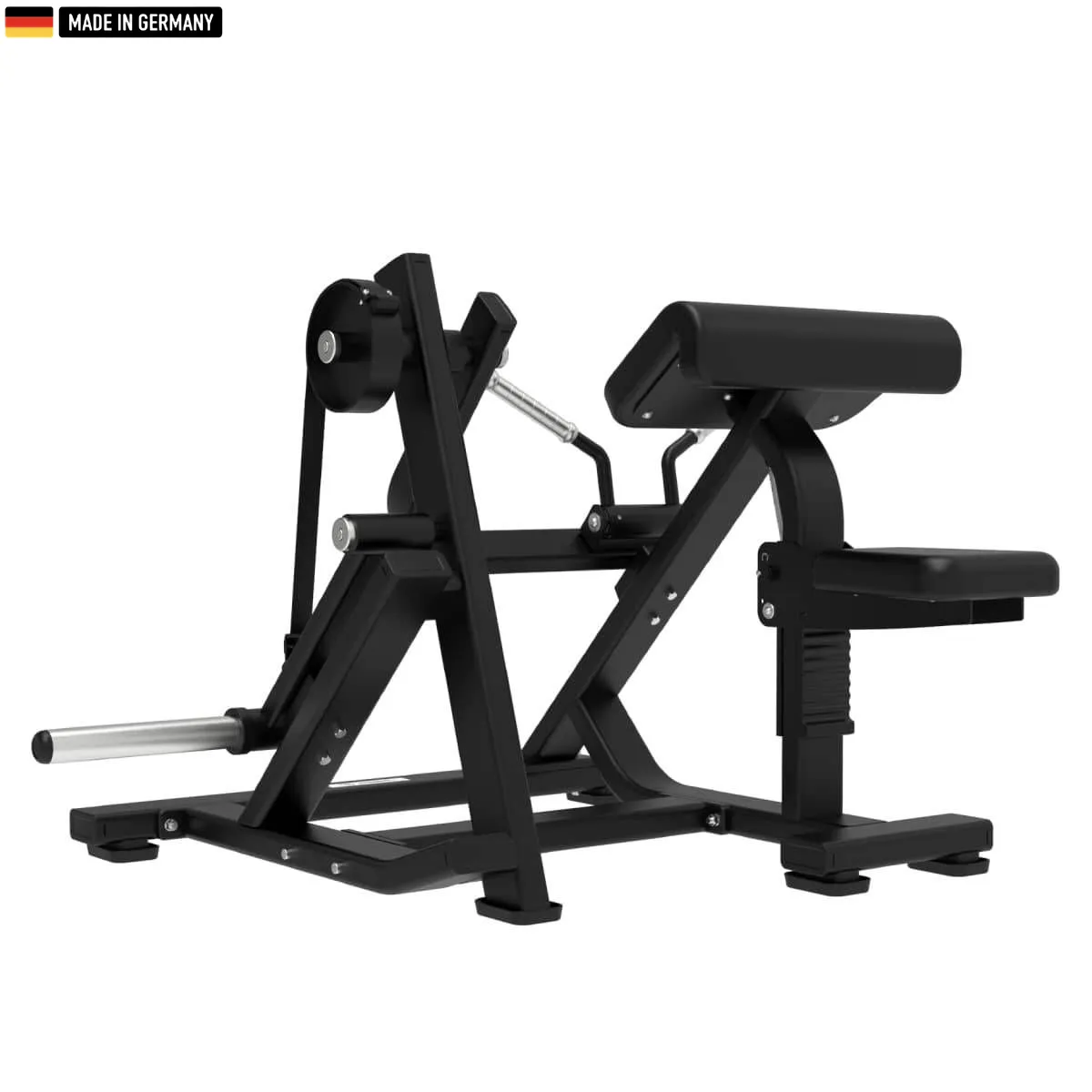 "Titanium Strength Elite Series Plate-Loaded Bicep Curl Machine for effective arm training."

