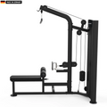 Titanium Strength Black Series Lat Pulldown and Seated Row Machine in a professional gym setting.