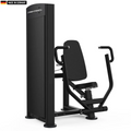 Titanium Strength Black Series Vertical Chest Press Machine with adjustable backrest and dual-position grips