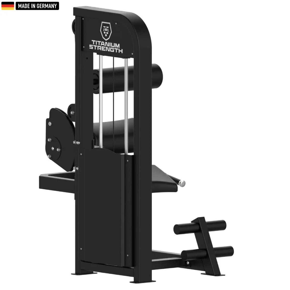 Elite Series Titanium Strength Selectorized Back Extension Machine in a modern gym setting