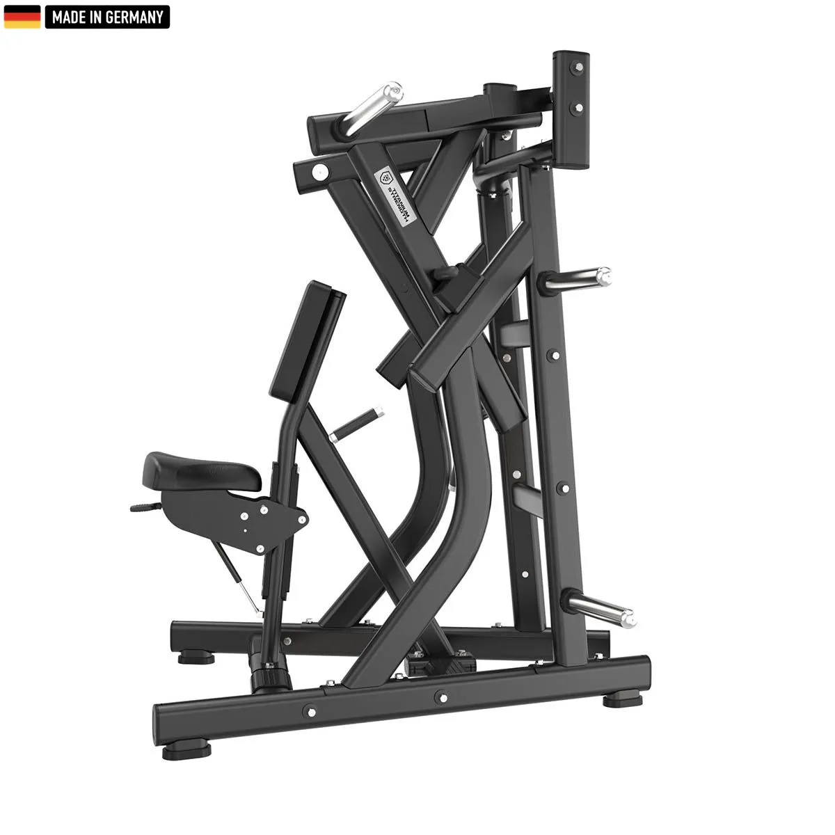 Titanium Strength Iso-Lateral Low Row Machine with plate-loaded design for effective back muscle training