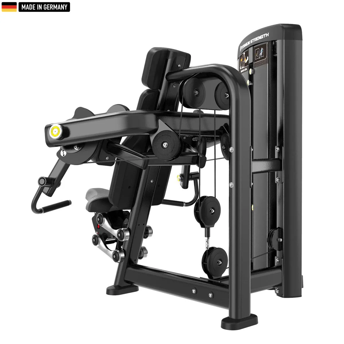 "Genesis Series Selectorized Unilateral Biceps Curl Machine for targeted arm training."

