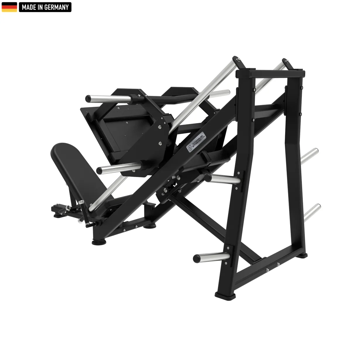 "Titanium Strength Elite Series 45-Degree Leg Press – premium gym equipment for lower body strength training."

