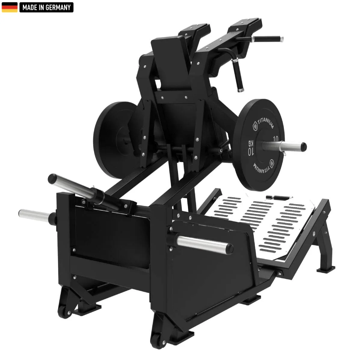 "Ultimate V-Squat Machine – ergonomic design for powerful lower body training."

