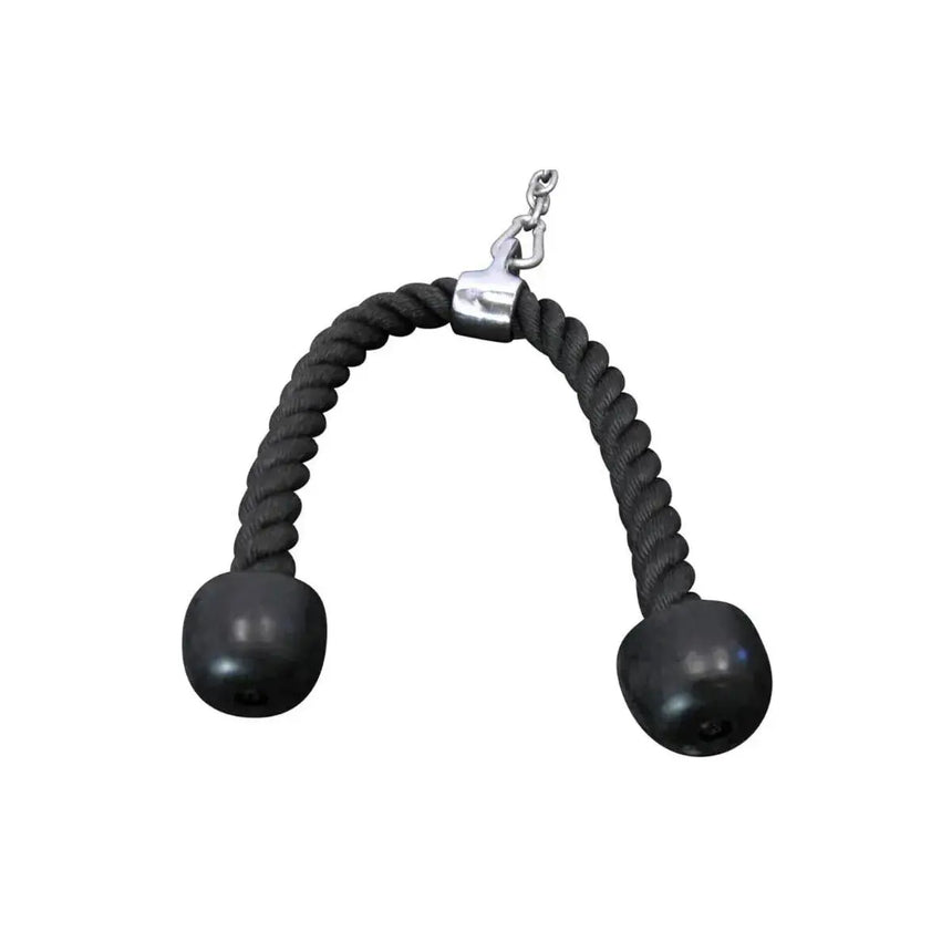 Force USA Tricep Rope – robust cable pull handle with rubberized ends for versatile upper body exercises.
