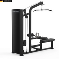 Titanium Strength Black Series Lat Pulldown and Seated Row Machine in a professional gym setting.