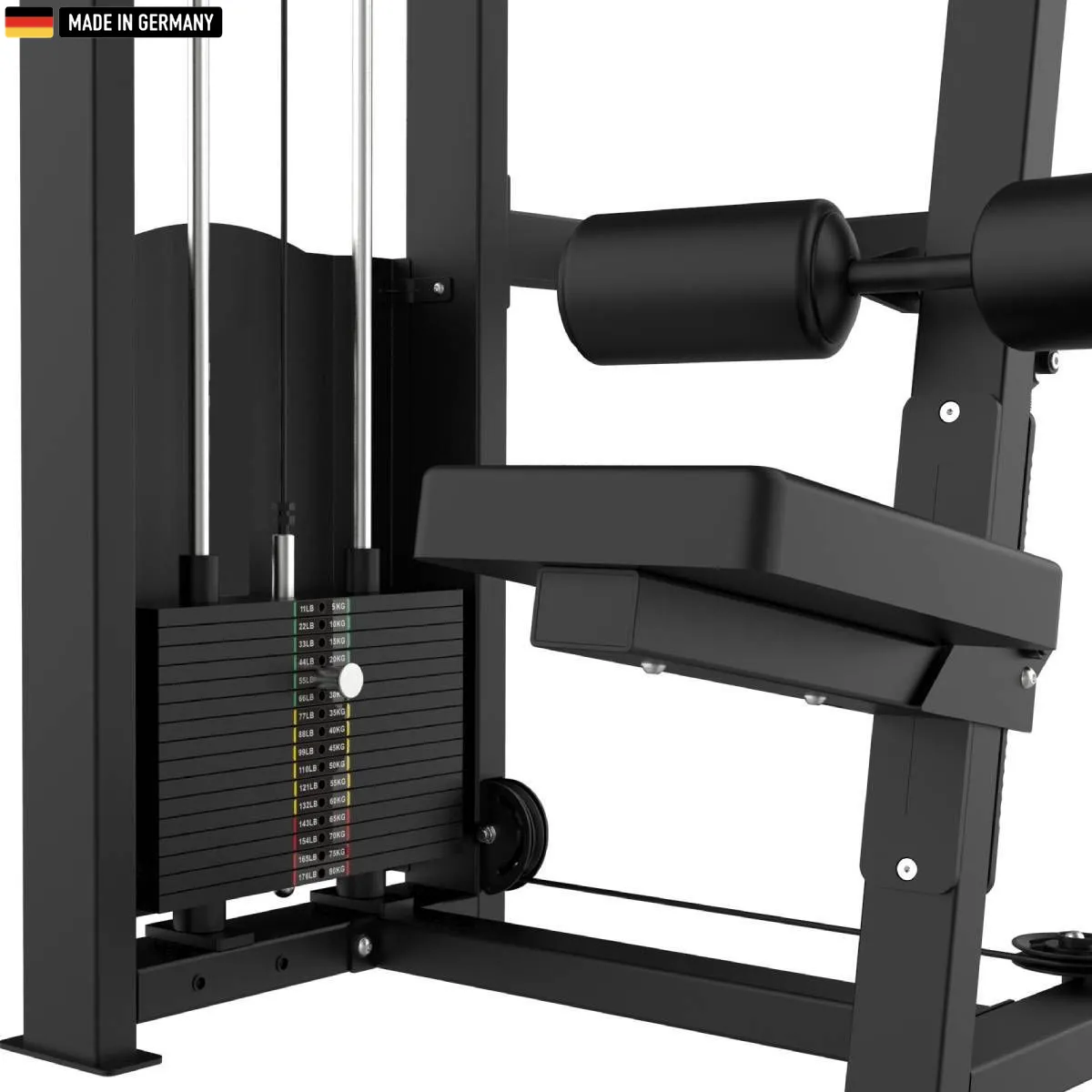 Elite Series Titanium Strength Selectorized Lat Pulldown Machine in a modern gym setting