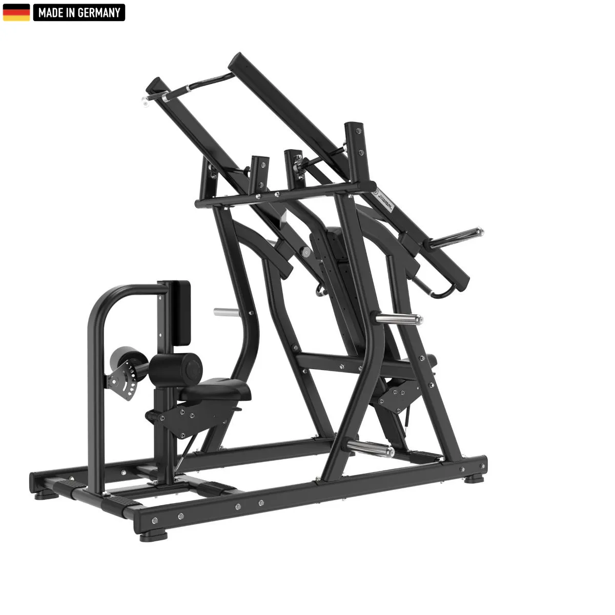 Iso Lateral Chest Press and Lat Pulldown machine in a modern gym setting