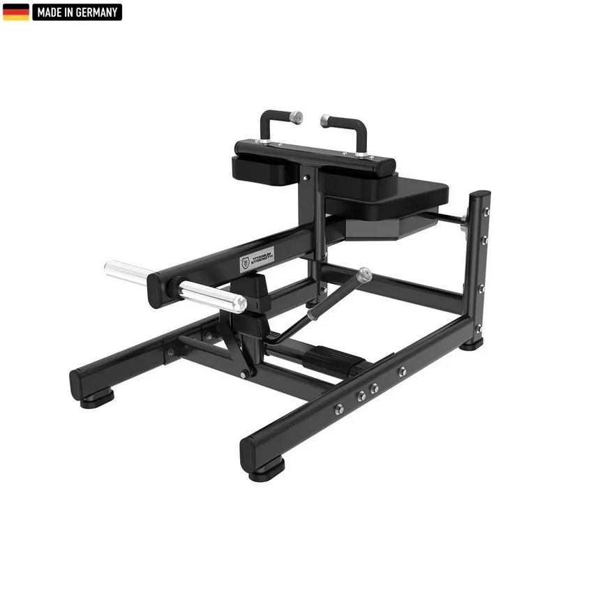 Titanium Strength Seated Calf Machine – Premium gym equipment for lower leg muscle training and calf raises.

