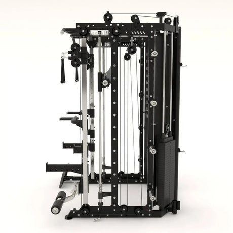 Force USA G15® All-In-One Trainer featuring Smith Machine, power rack, and dual adjustable pulleys.

