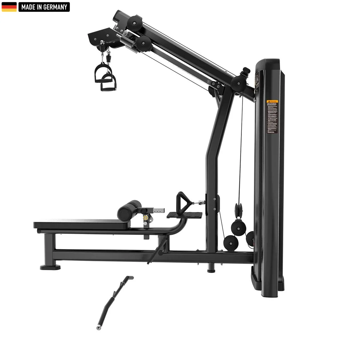 Selectorised Unilateral Pulldown Machine by Titanium Strength, ideal for back and shoulder workouts in professional gyms