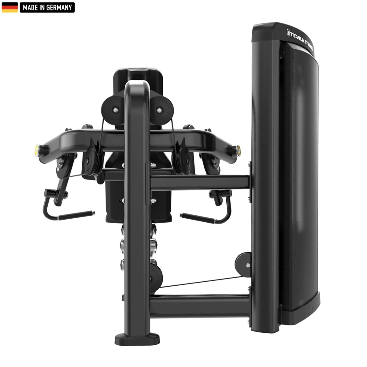 "Genesis Series Selectorized Unilateral Biceps Curl Machine for targeted arm training."

