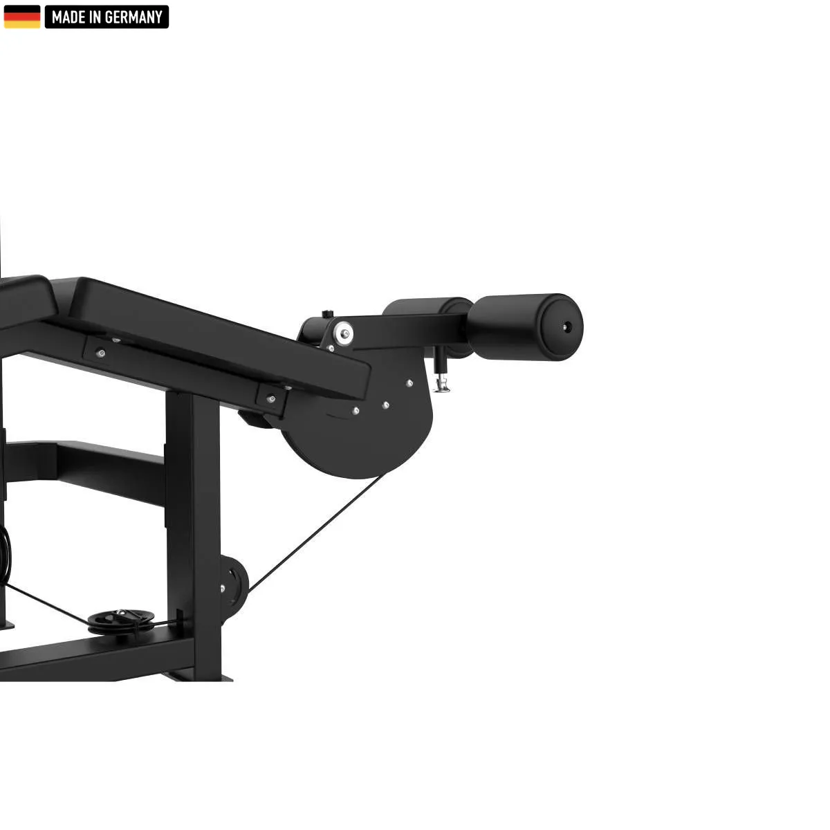 "Titanium Strength Selectorized Lying Leg Curl Machine for hamstring workouts."

