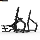 "Adjustable multi-position Olympic weight bench with flat, incline, and decline settings for versatile strength training."

