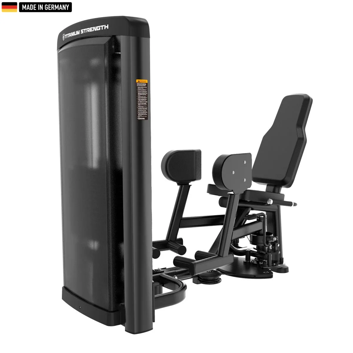 "Titanium Strength Genesis Series Selectorized Abductor Machine – premium gym equipment for outer thigh workouts."

