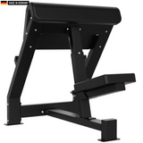 "Professional Scott Preacher Curl Bench for isolated biceps training."

