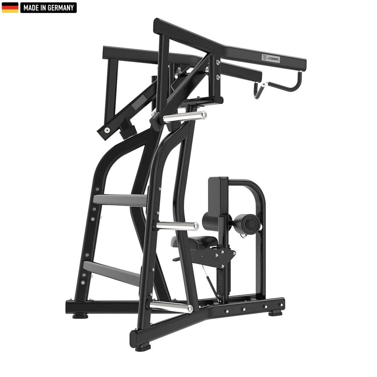 Titanium Strength Iso-Lateral Rowing Lat Pulldown machine with plate-loaded resistance for advanced back training