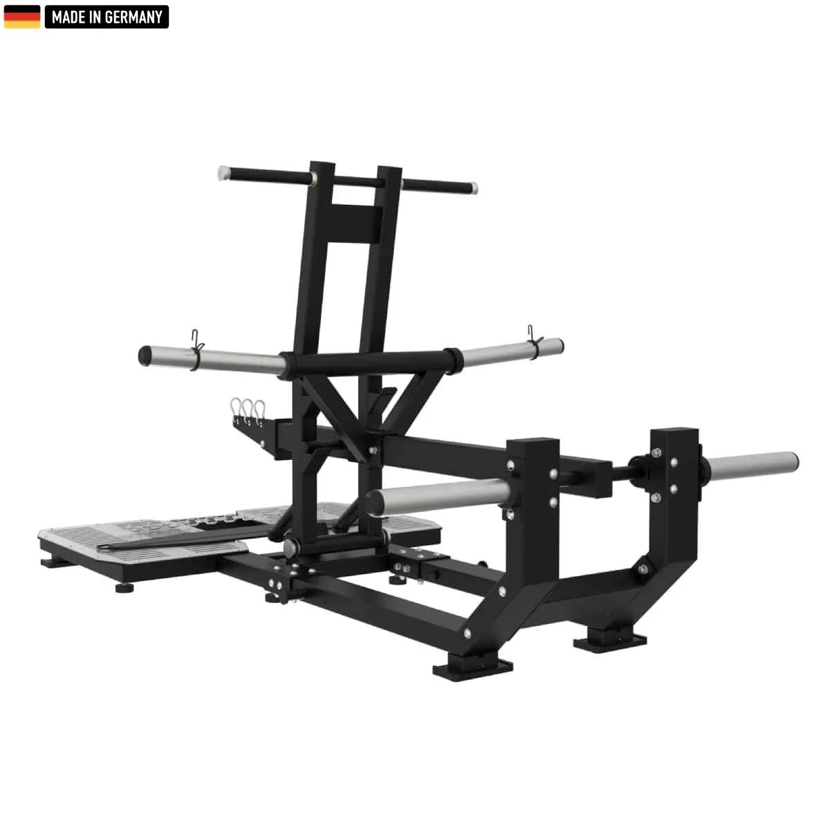 "Ultimate Belt Squat Machine – knee-friendly lower body strength training equipment with belt support."

