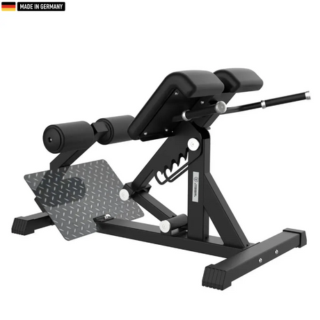"Titanium Strength Hyperextension Roman Chair for lower back training."

