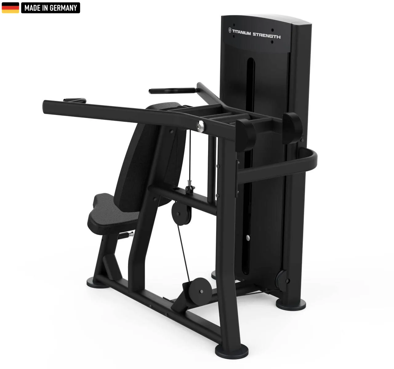 Titanium Strength Black Series Shoulder Press Machine for upper body strength training