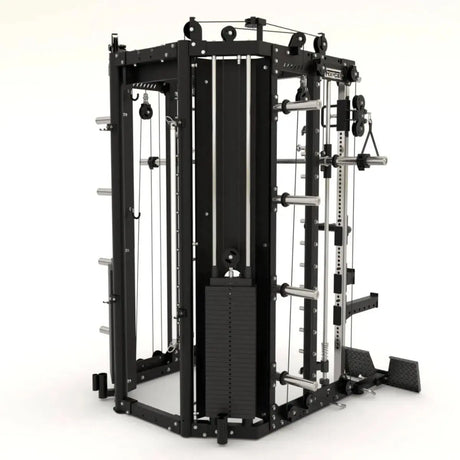 Force USA G15® All-In-One Trainer featuring Smith Machine, power rack, and dual adjustable pulleys.

